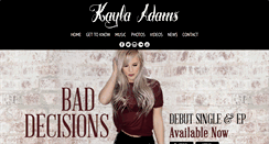 Desktop Screenshot of kaylaadamsmusic.com